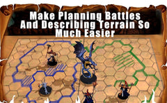 Acrylic Game Mat 1" Hex Grid Overlay Set of 2, 7"x8" Battle Map Board Clear & Durable - Great for Pathfinder and Other RPG Game-8