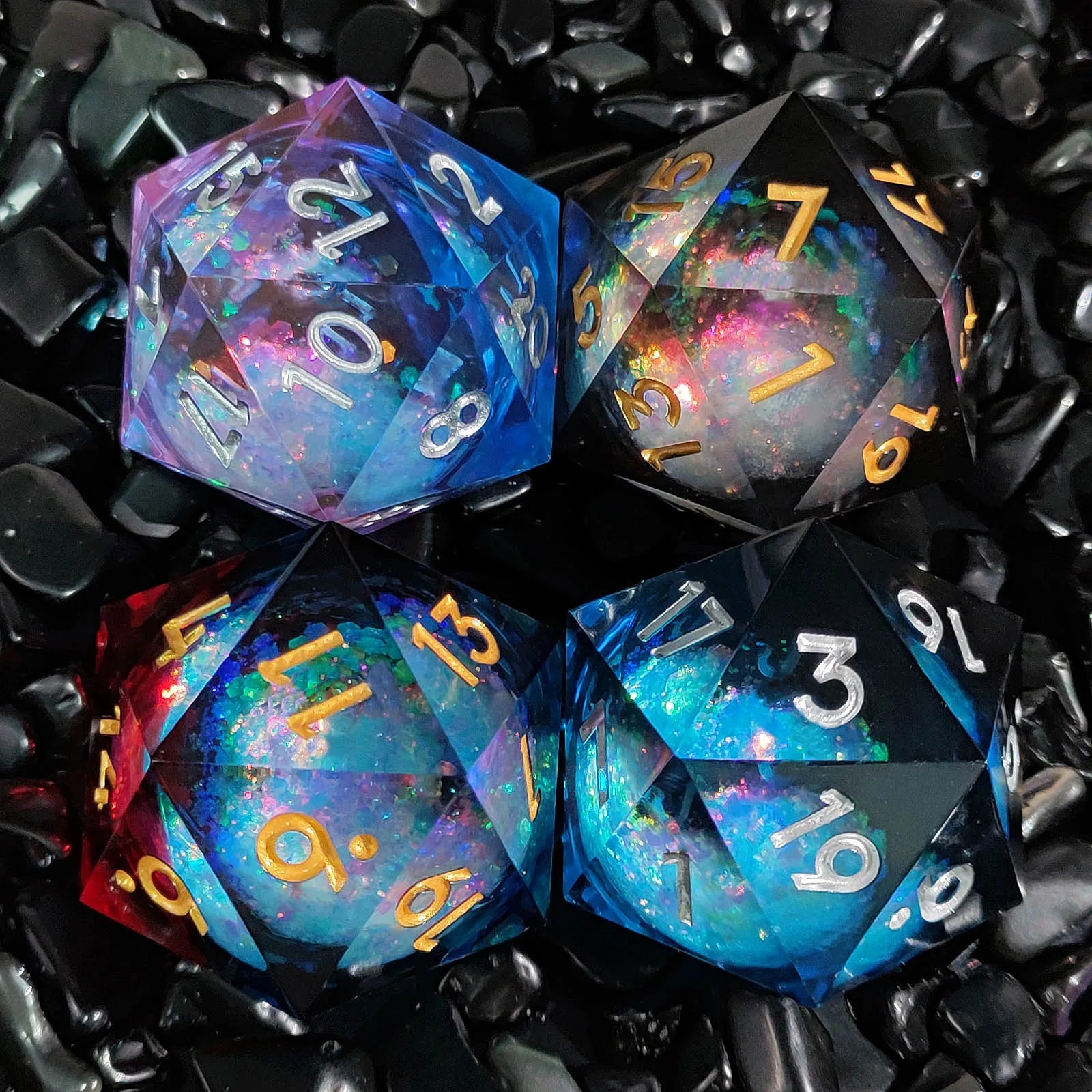20-Sided Resin Quicksand Dice 35mm Liquid Core DND Dungeons & Dragons TRPG Board Game Dice D20-5