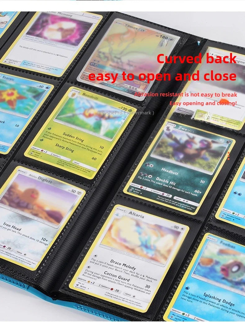 Card Binder with 9 Pocket Trading Card Album Display Binder 360 Side Loading Pocket Holder for TCG Yugioh MTG Game Card Book-5