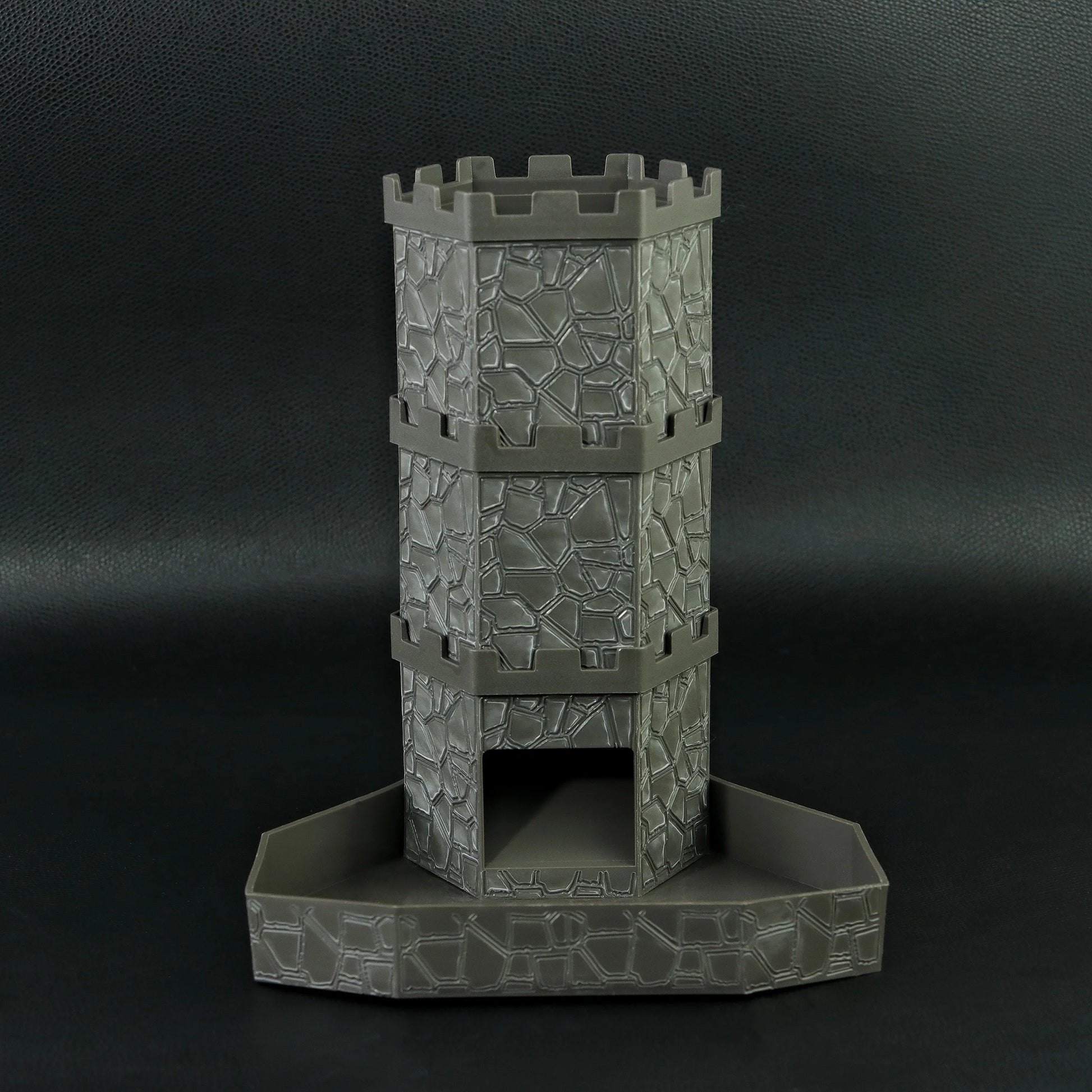 Dice Tower with Bricks Castle Pattern - Ideal for D&D Game RPG and Tabletop Gaming with Dice Rolling Tray-9