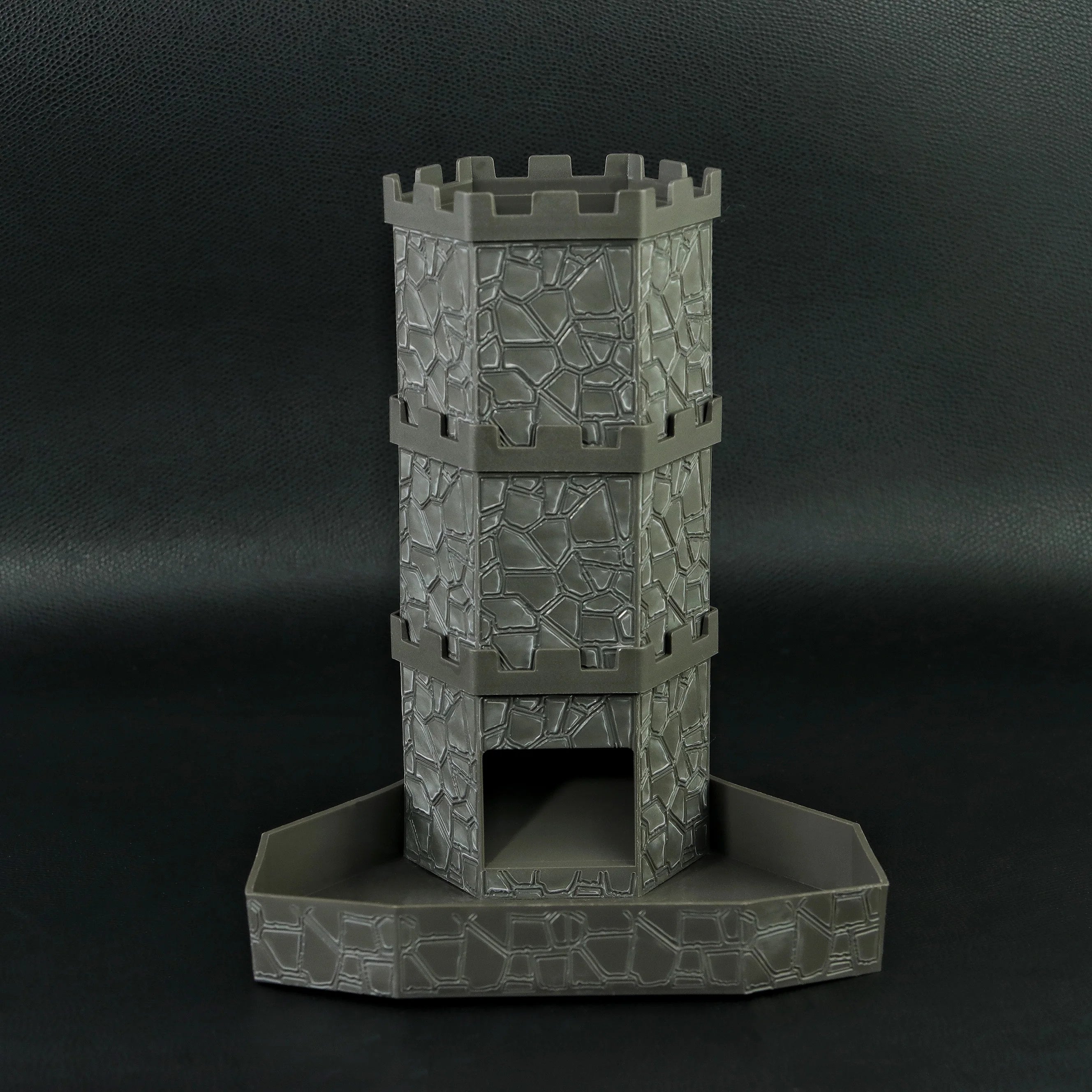 Dice Tower with Bricks Castle Pattern - Ideal for D&D Game RPG and Tabletop Gaming with Dice Rolling Tray-9