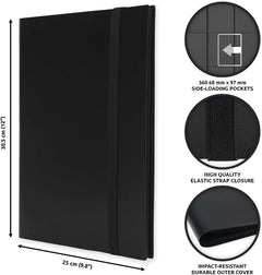 9 Pocket Trading Card Album Folder - 360 Side Loading Pocket Binder for Game Cards & Sports Cards-2