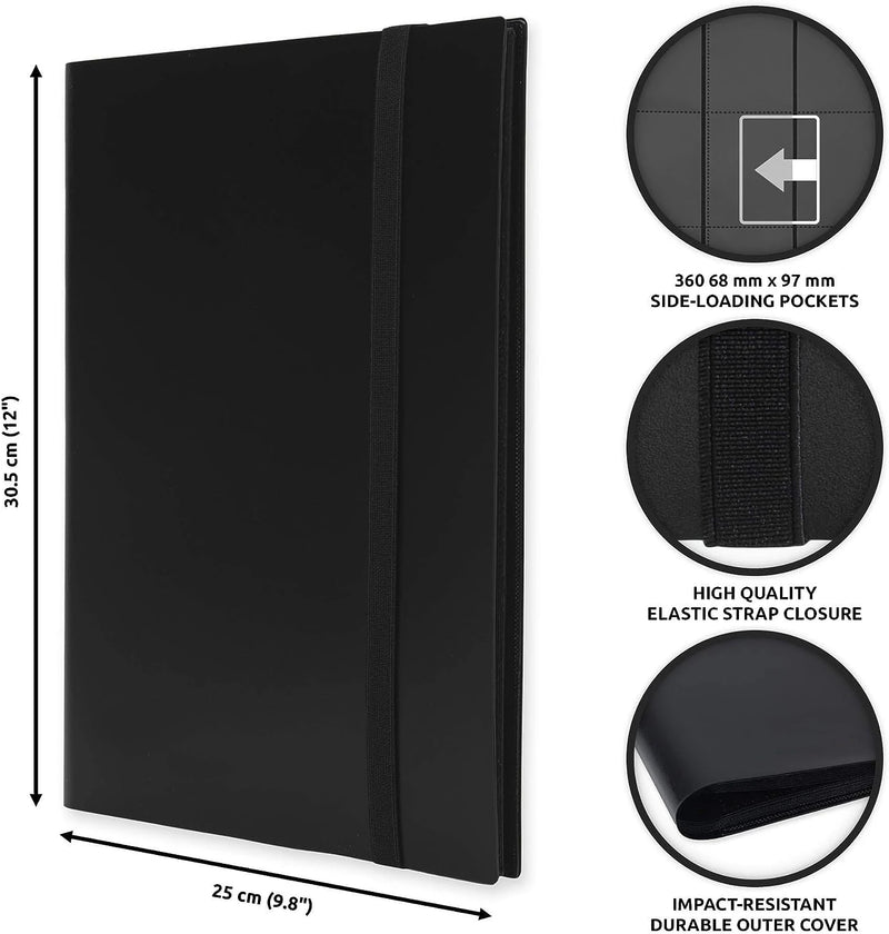 9 Pocket Trading Card Album Folder - 360 Side Loading Pocket Binder for Game Cards & Sports Cards-2