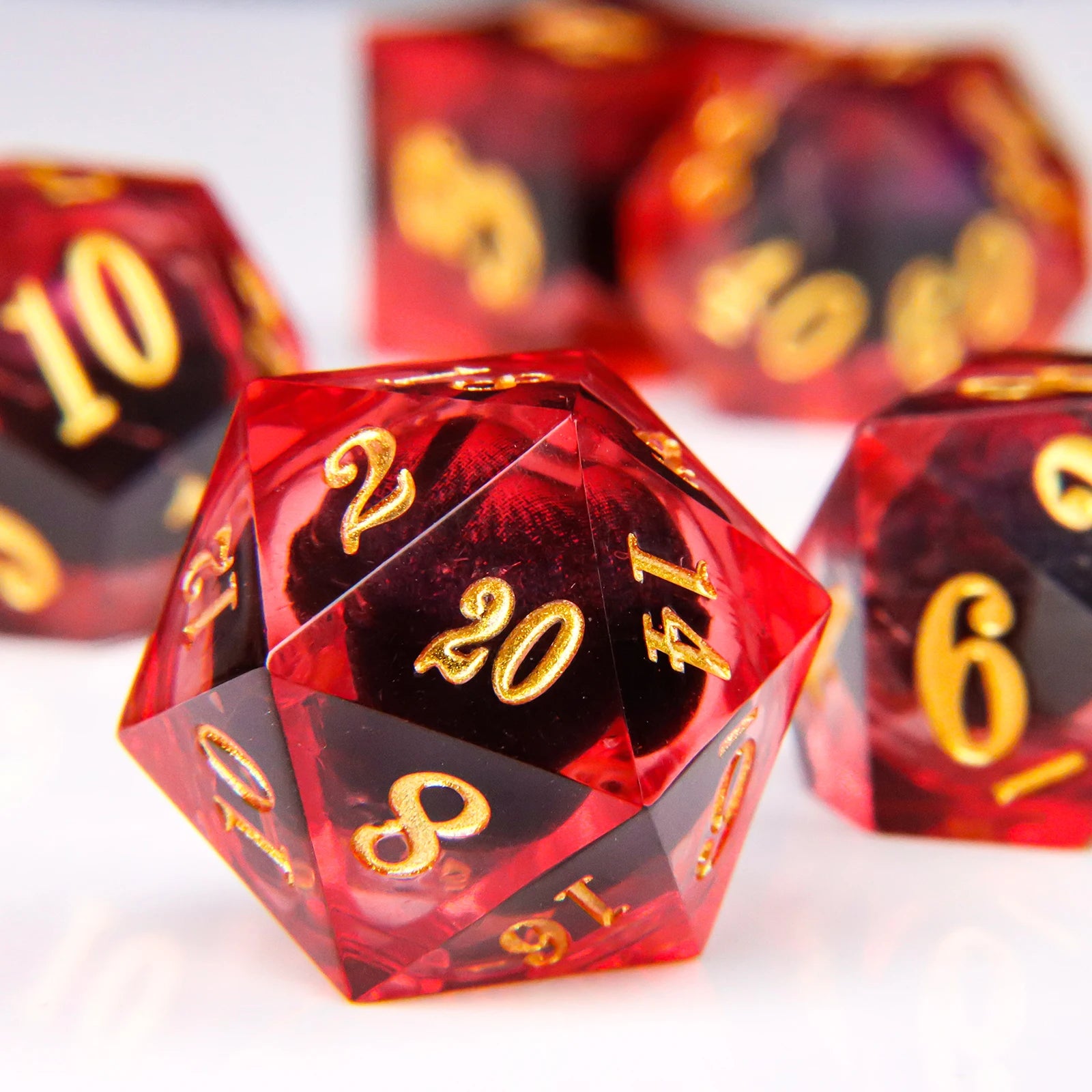 DND Dragon Eye Dice Liquid Core Dice Set Resin D&D/TCG-14