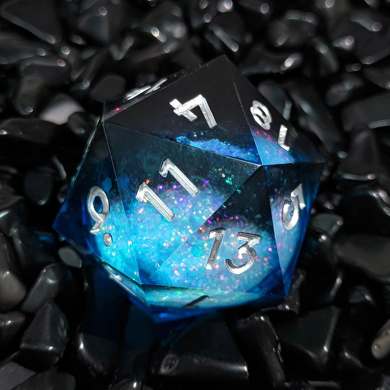 20-Sided Resin Quicksand Dice 35mm Liquid Core DND Dungeons & Dragons TRPG Board Game Dice D20-6