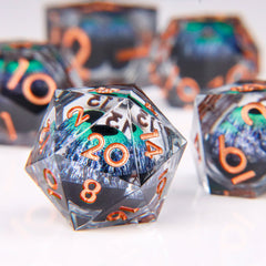 DND Dragon Eye Dice Liquid Core Dice Set Resin D&D/TCG-1