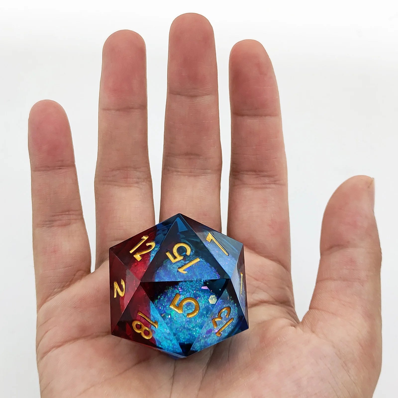 20-Sided Resin Quicksand Dice 35mm Liquid Core DND Dungeons & Dragons TRPG Board Game Dice D20-10