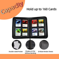 TCG/MTG Binder - 4 Pockets, ZIP UP 160 Side-Loading Pockets, Sports Cards, TCG-3