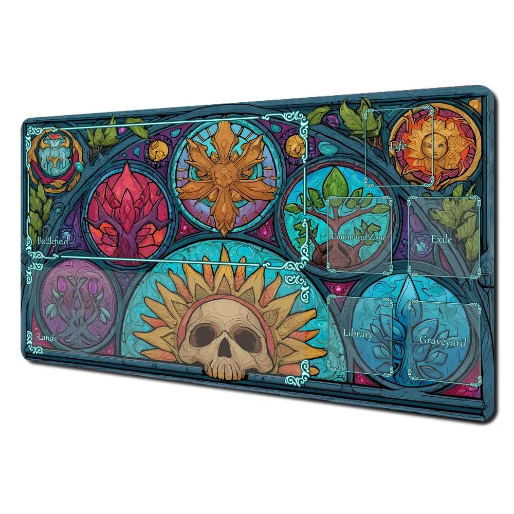 Mysterious natural element Magic Card Gaming Mats with zone mtg playmat desk mat Commander Playmat suitable for game gathering-7