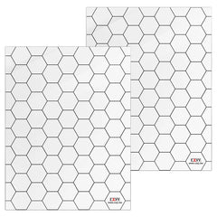 Acrylic Game Mat 1" Hex Grid Overlay Set of 2, 7"x8" Battle Map Board Clear & Durable - Great for Pathfinder and Other RPG Game-4