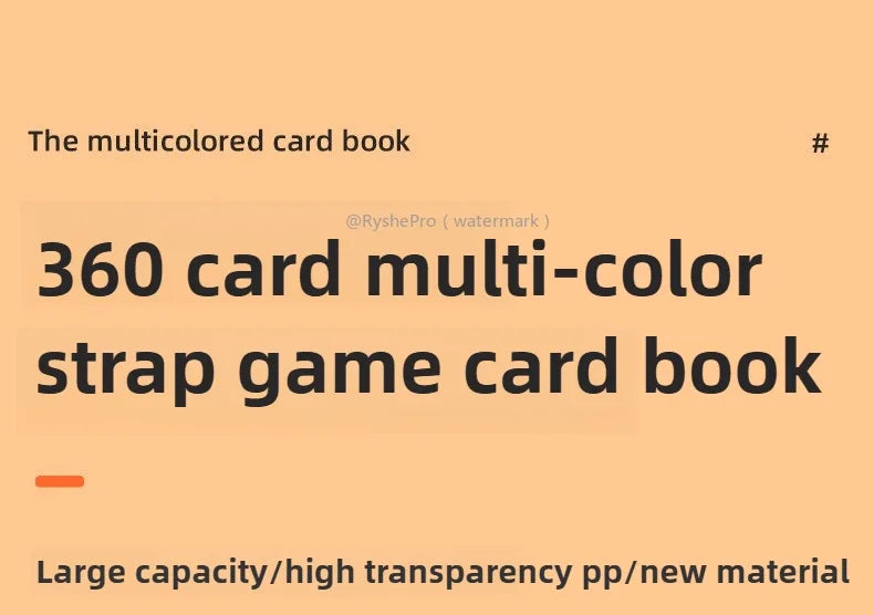 Card Binder with 9 Pocket Trading Card Album Display Binder 360 Side Loading Pocket Holder for TCG Yugioh MTG Game Card Book-10