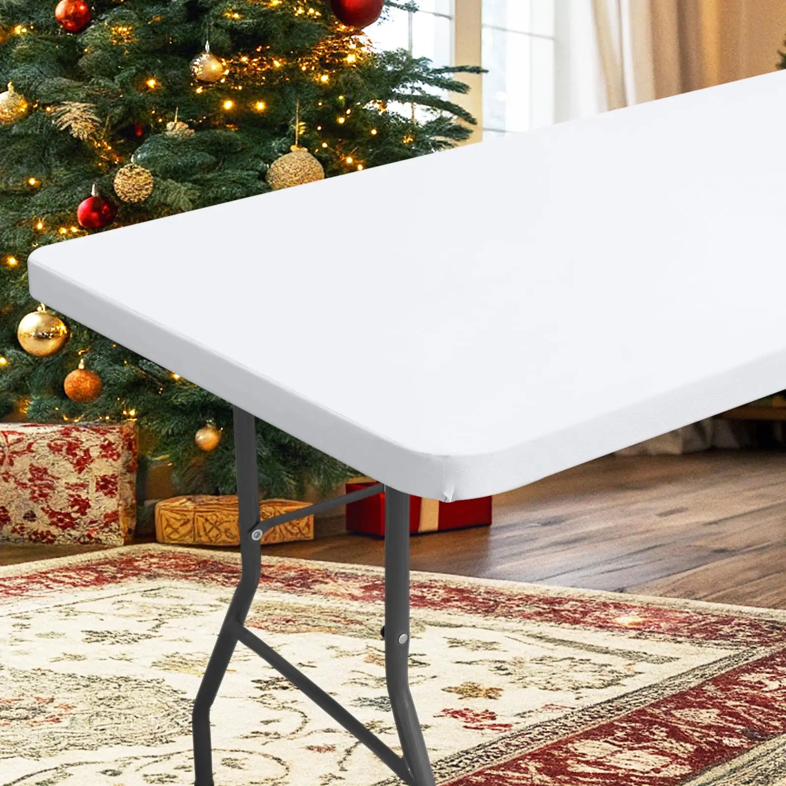 Rectangle Table/Gaming Table Covers Polyester Elastic Fitted Table Protector Waterproof-23