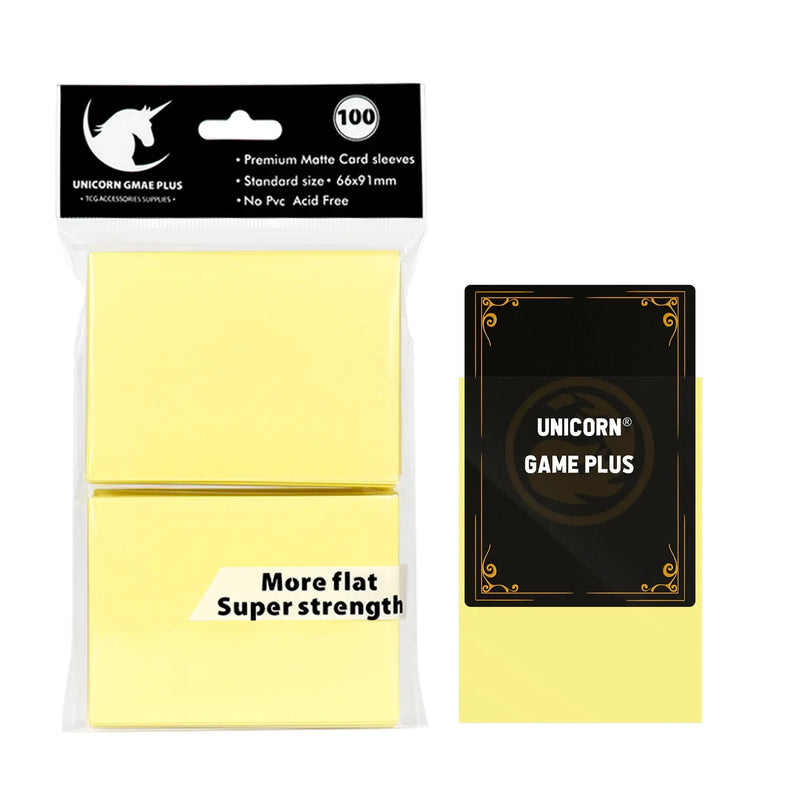 100PCS Matte Standard Size Card Sleeves 66x91mm TCG Trading Cards Protector For Tarot Shield Board Games Magical Cover PKM-41