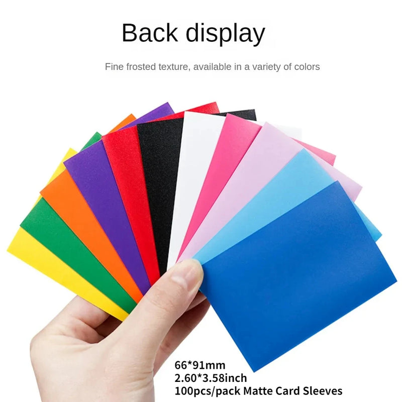 100PCS Matte Standard Size Card Sleeves 66x91mm TCG Trading Cards Protector For Tarot Shield Board Games Magical Cover PKM-2