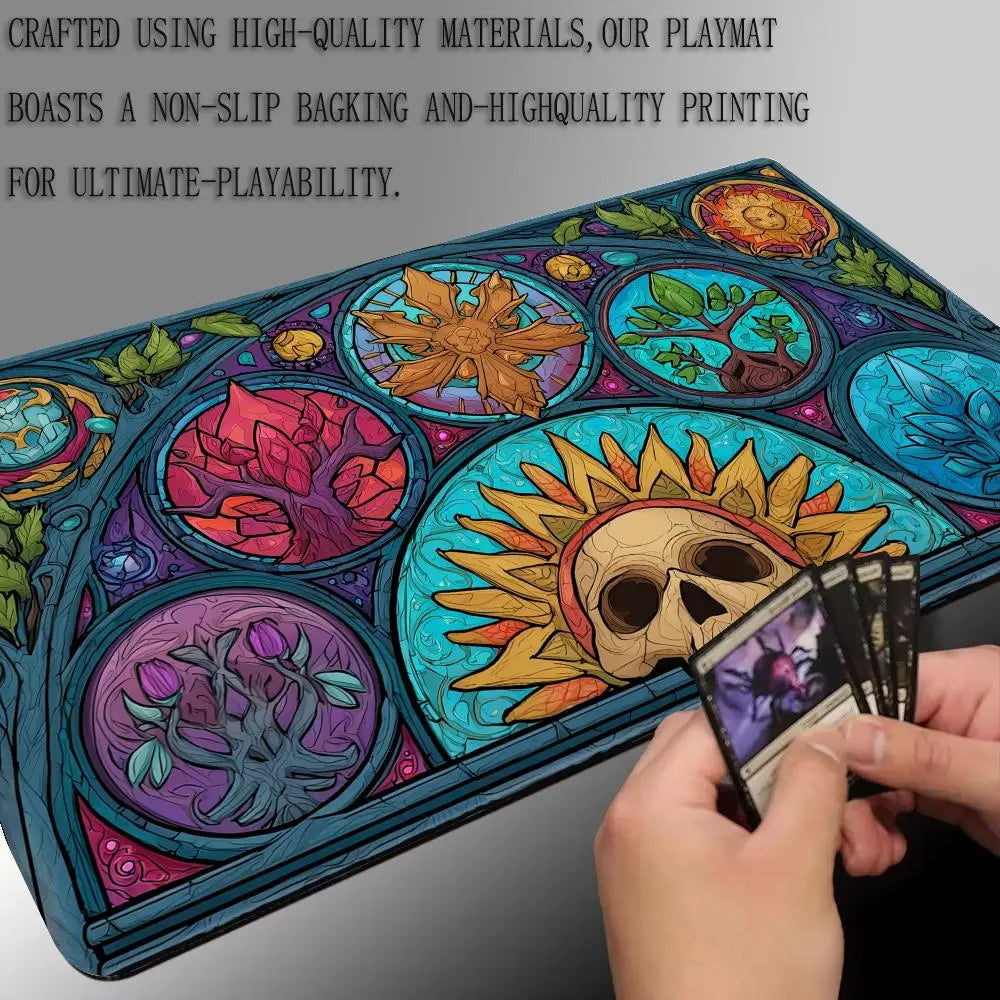 Mysterious natural element Magic Card Gaming Mats with zone mtg playmat desk mat Commander Playmat suitable for game gathering-5