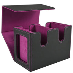 Card Deck Box with 2 Commander Display, Double Deck Box for 140+ Single Sleeved Cards, Fits for TCG CCG Magic Cards-17