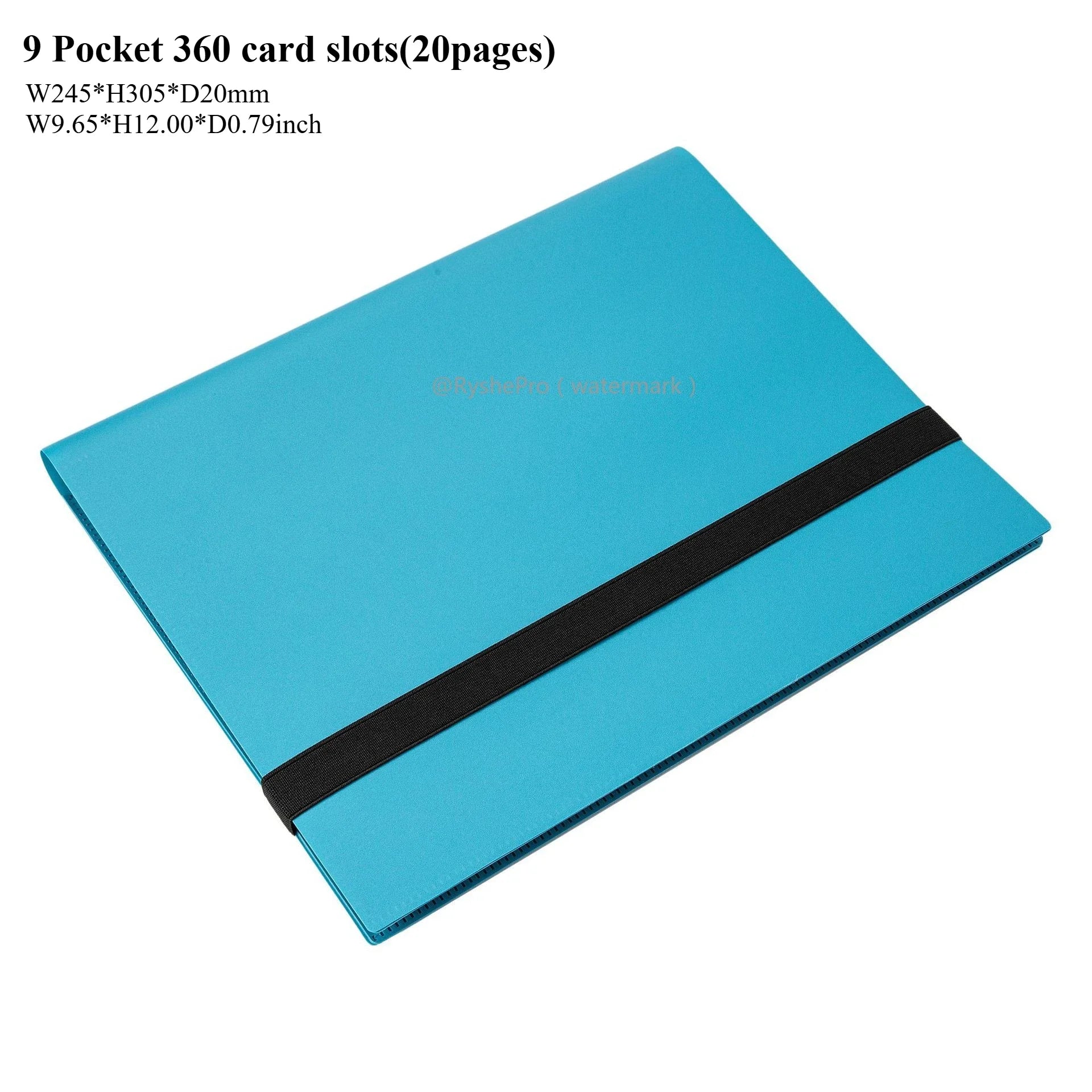 Card Binder with 9 Pocket Trading Card Album Display Binder 360 Side Loading Pocket Holder for TCG Yugioh MTG Game Card Book-41