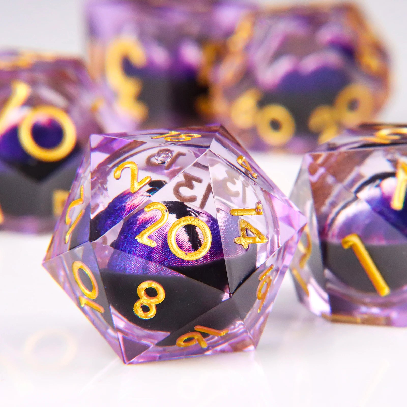 DND Dragon Eye Dice Liquid Core Dice Set Resin D&D/TCG-15
