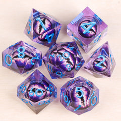 DND Dragon Eye Dice Liquid Core Dice Set Resin D&D/TCG-6