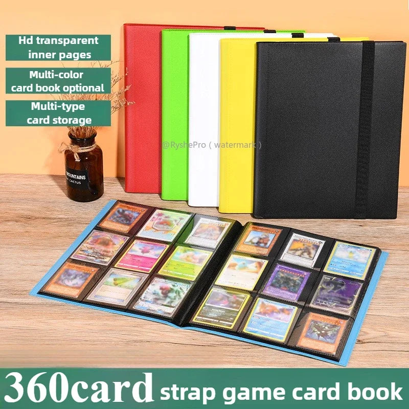 Card Binder with 9 Pocket Trading Card Album Display Binder 360 Side Loading Pocket Holder for TCG Yugioh MTG Game Card Book-2
