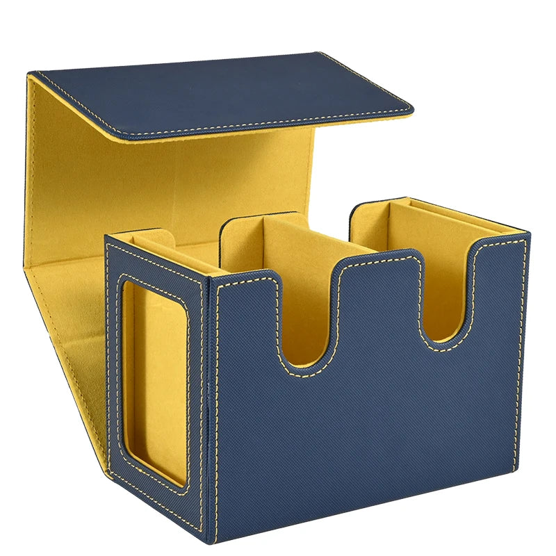 Card Deck Box with 2 Commander Display, Double Deck Box for 140+ Single Sleeved Cards, Fits for TCG CCG Magic Cards-8