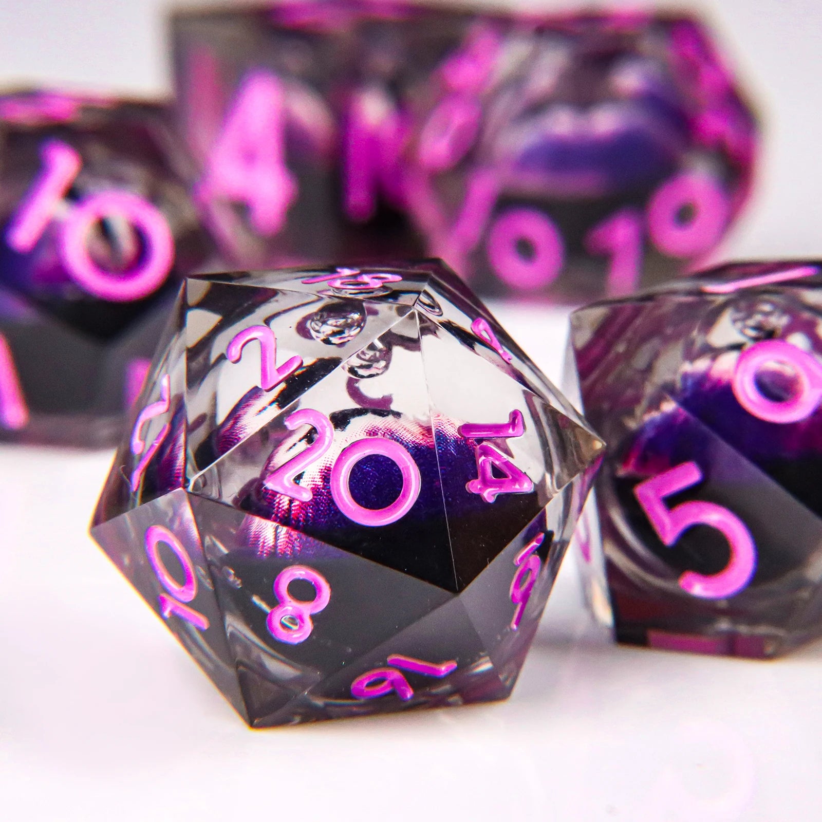 DND Dragon Eye Dice Liquid Core Dice Set Resin D&D/TCG-11
