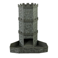 Dice Tower with Bricks Castle Pattern - Ideal for D&D Game RPG and Tabletop Gaming with Dice Rolling Tray-16