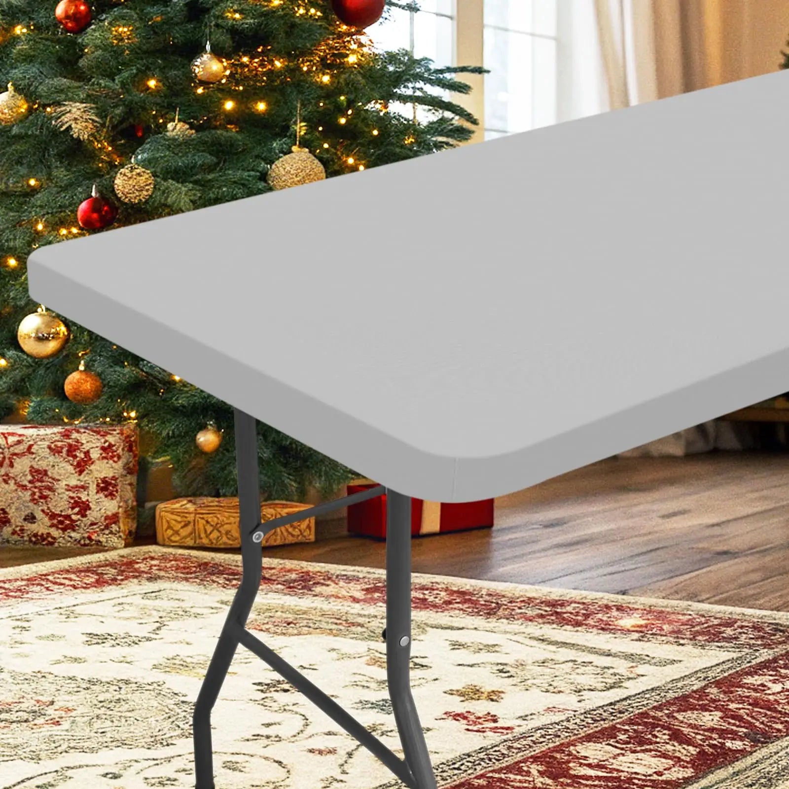 Rectangle Table/Gaming Table Covers Polyester Elastic Fitted Table Protector Waterproof-28