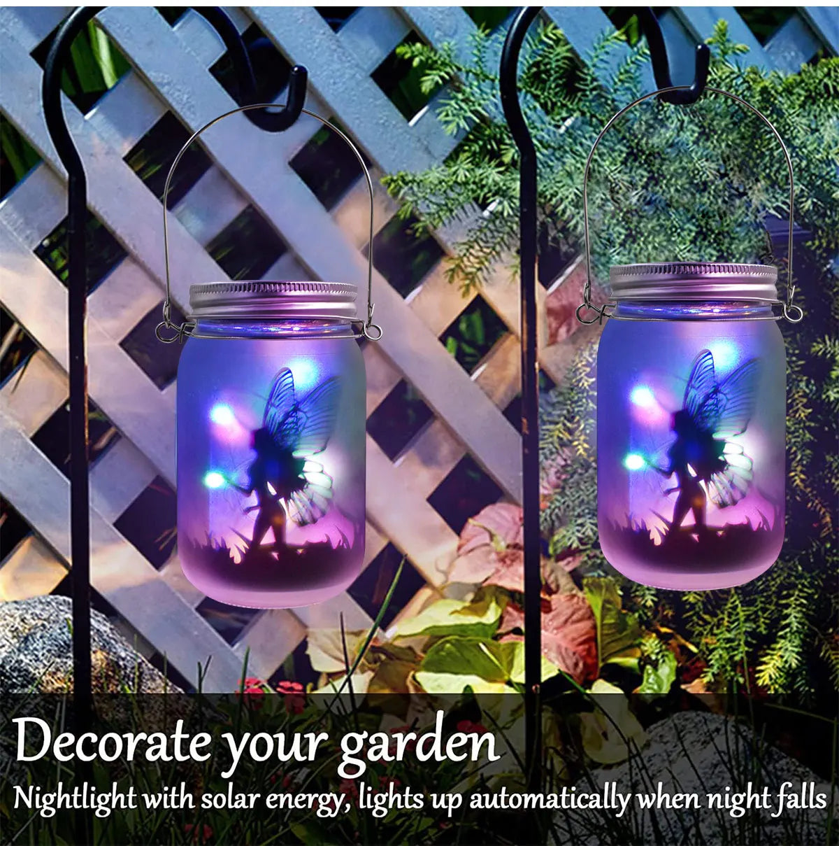 Solar Fairy Butterfly String Lights Garden Fairy Lanterns Gift for Birthday Outdoor Night Lights LED Waterproof Mason Jar Lights-14