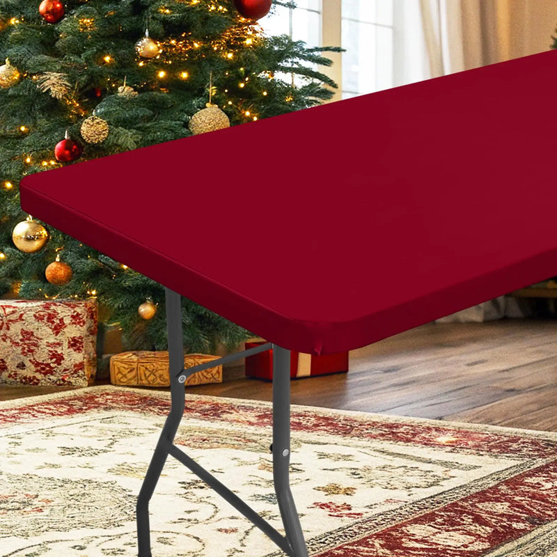 Rectangle Table/Gaming Table Covers Polyester Elastic Fitted Table Protector Waterproof-40