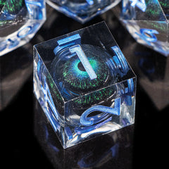 Dragon's eye resin dice,7PCS  Liquid Core Dice Set, Sharp Egde polyhedral d and d dice-5