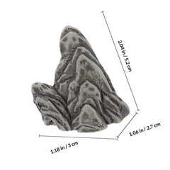 4Pcs Miniature Rockery Safe Material Simulation Rockery Garden Decoration Bonsai Flowerpot Fish Tank Ornament Landscape Mountain-3