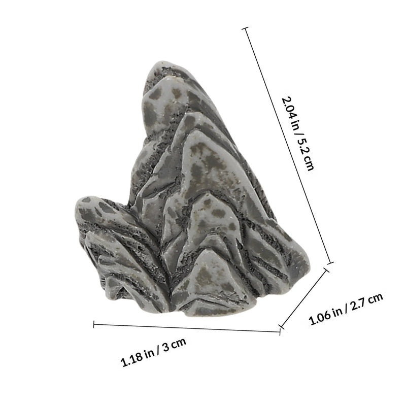 4Pcs Miniature Rockery Safe Material Simulation Rockery Garden Decoration Bonsai Flowerpot Fish Tank Ornament Landscape Mountain-3