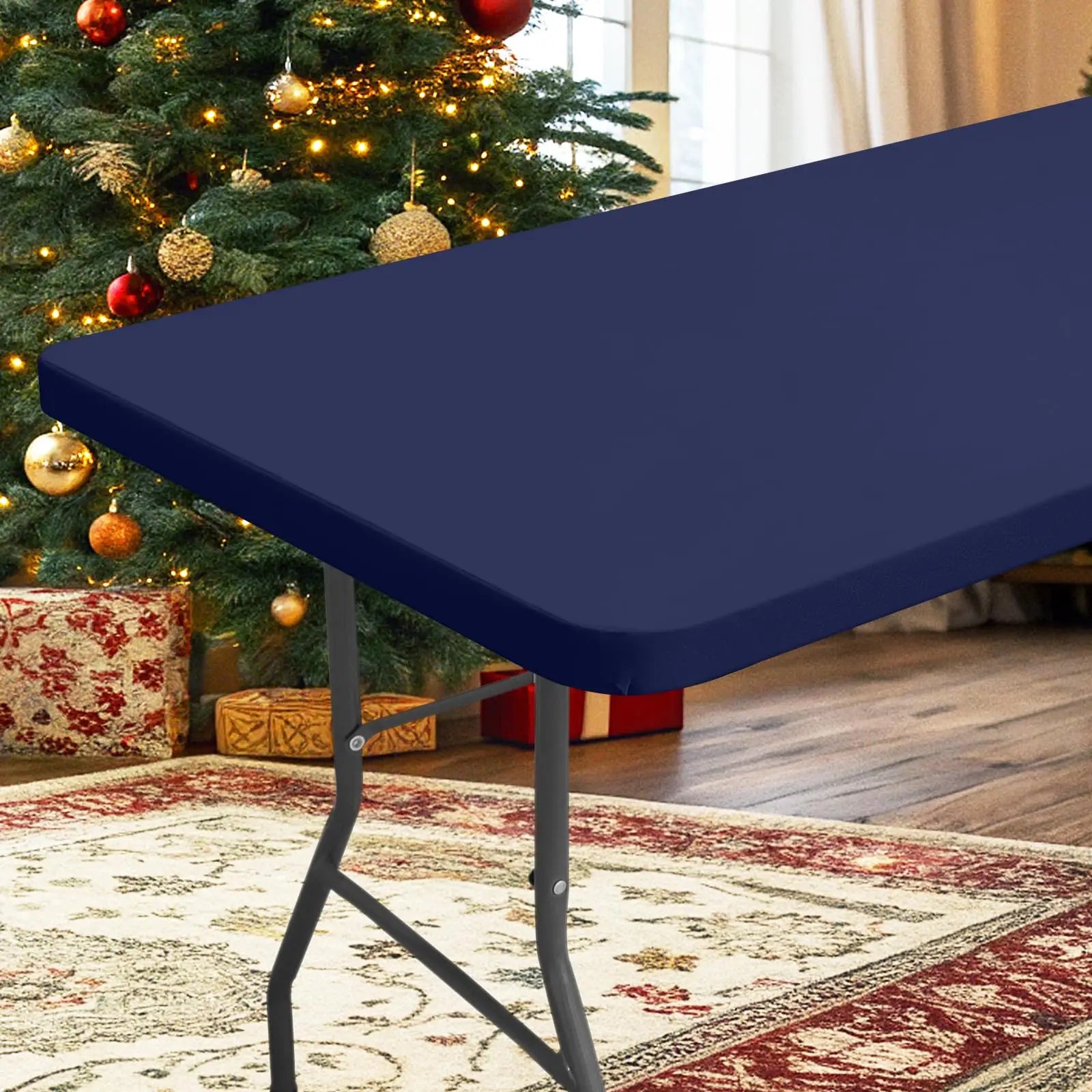 Rectangle Table/Gaming Table Covers Polyester Elastic Fitted Table Protector Waterproof-34