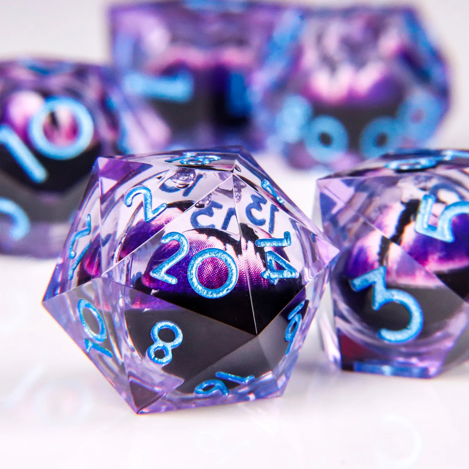 DND Dragon Eye Dice Liquid Core Dice Set Resin D&D/TCG-19