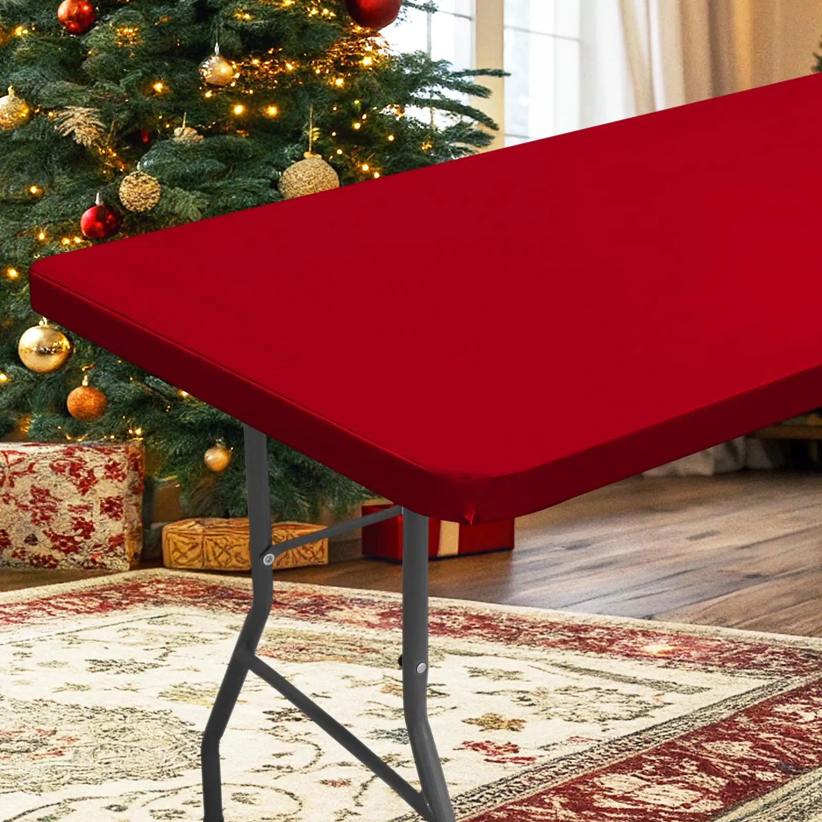 Rectangle Table/Gaming Table Covers Polyester Elastic Fitted Table Protector Waterproof-30