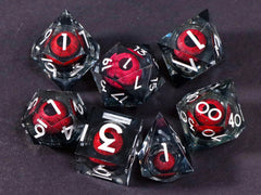 Dragon's eye resin dice,7PCS  Liquid Core Dice Set, Sharp Egde polyhedral d and d dice-17
