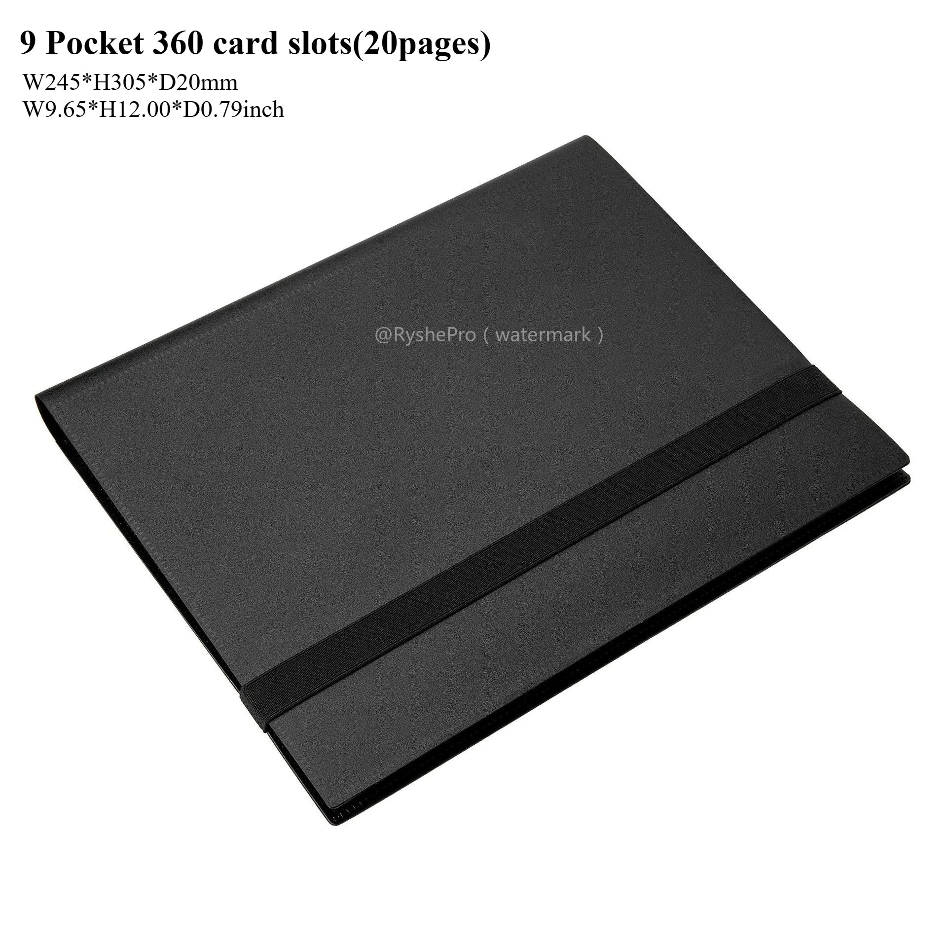 Card Binder with 9 Pocket Trading Card Album Display Binder 360 Side Loading Pocket Holder for TCG Yugioh MTG Game Card Book-43