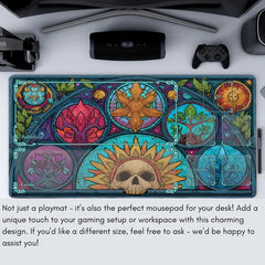Mysterious natural element Magic Card Gaming Mats with zone mtg playmat desk mat Commander Playmat suitable for game gathering-6