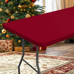 Rectangle Table/Gaming Table Covers Polyester Elastic Fitted Table Protector Waterproof-29