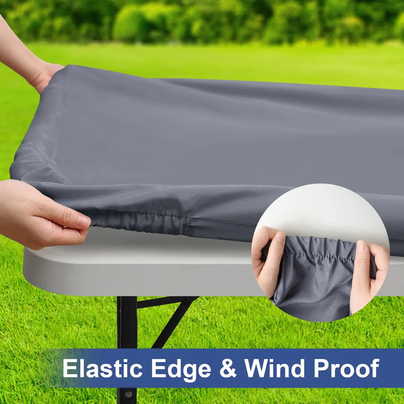 Rectangle Table/Gaming Table Covers Polyester Elastic Fitted Table Protector Waterproof-3