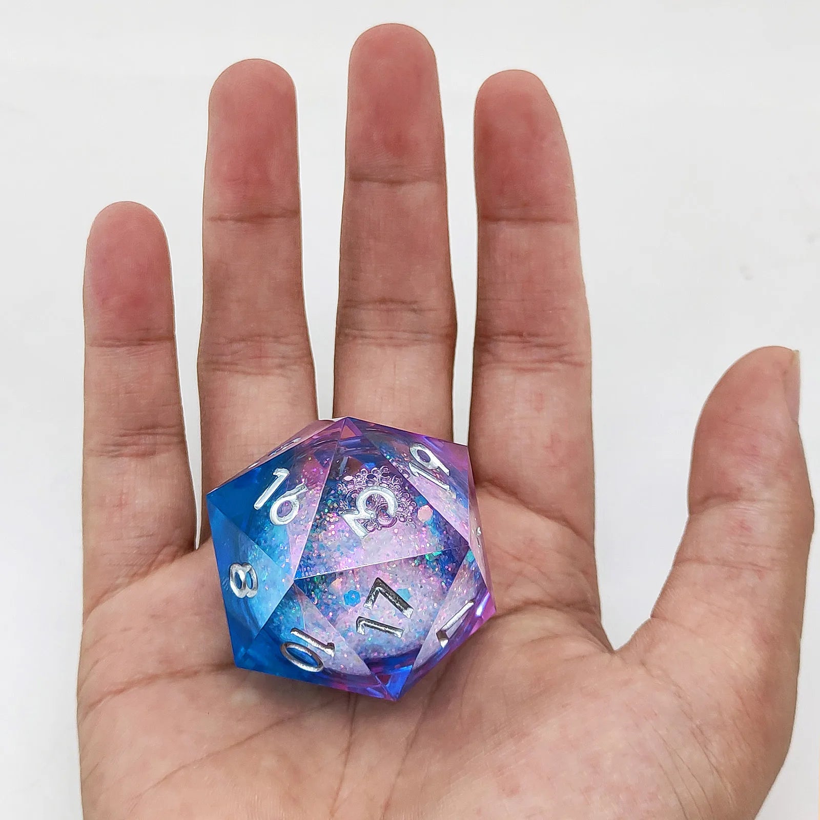 20-Sided Resin Quicksand Dice 35mm Liquid Core DND Dungeons & Dragons TRPG Board Game Dice D20-8