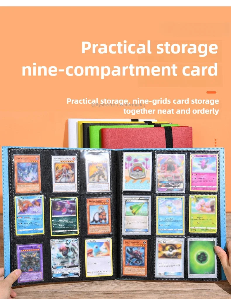 Card Binder with 9 Pocket Trading Card Album Display Binder 360 Side Loading Pocket Holder for TCG Yugioh MTG Game Card Book-14