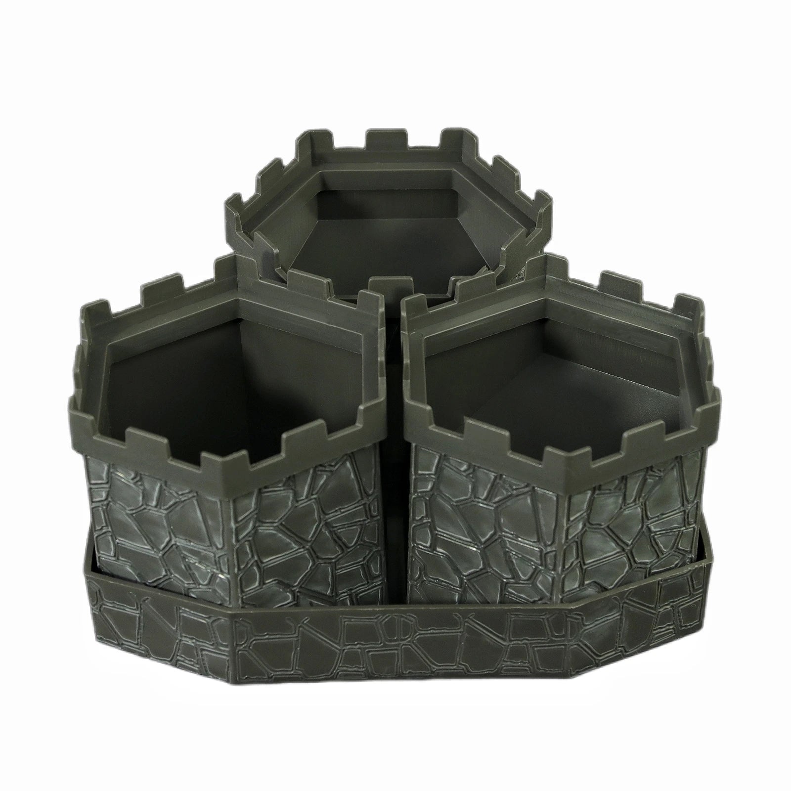 Dice Tower with Bricks Castle Pattern - Ideal for D&D Game RPG and Tabletop Gaming with Dice Rolling Tray-12