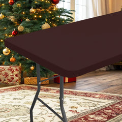 Rectangle Table/Gaming Table Covers Polyester Elastic Fitted Table Protector Waterproof-31