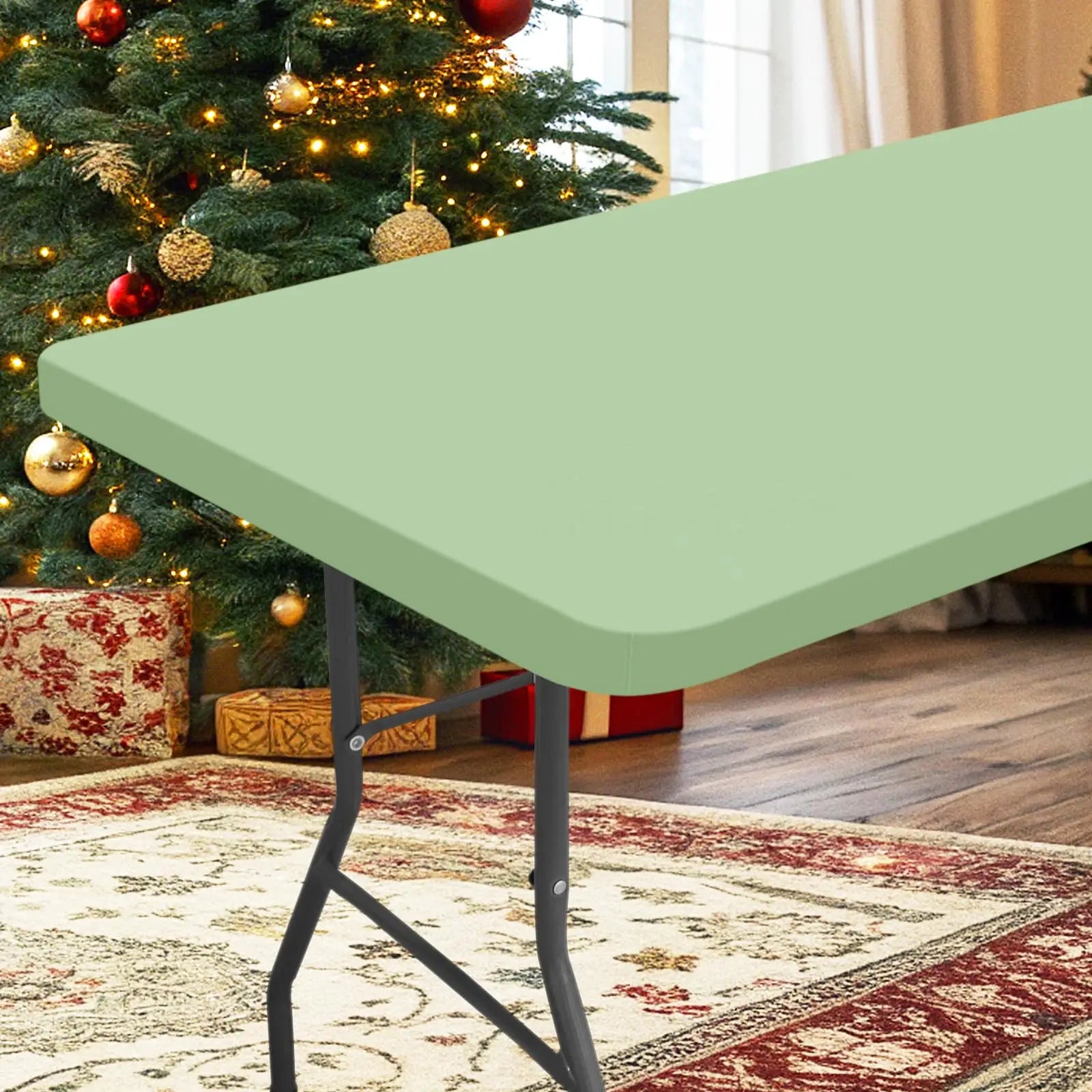 Rectangle Table/Gaming Table Covers Polyester Elastic Fitted Table Protector Waterproof-22