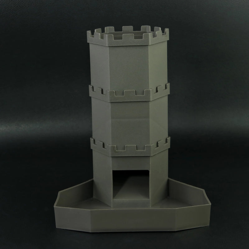 Dice Tower with Bricks Castle Pattern - Ideal for D&D Game RPG and Tabletop Gaming with Dice Rolling Tray-10