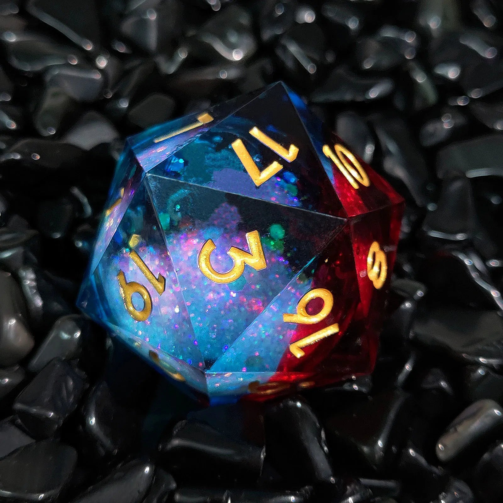 20-Sided Resin Quicksand Dice 35mm Liquid Core DND Dungeons & Dragons TRPG Board Game Dice D20-3