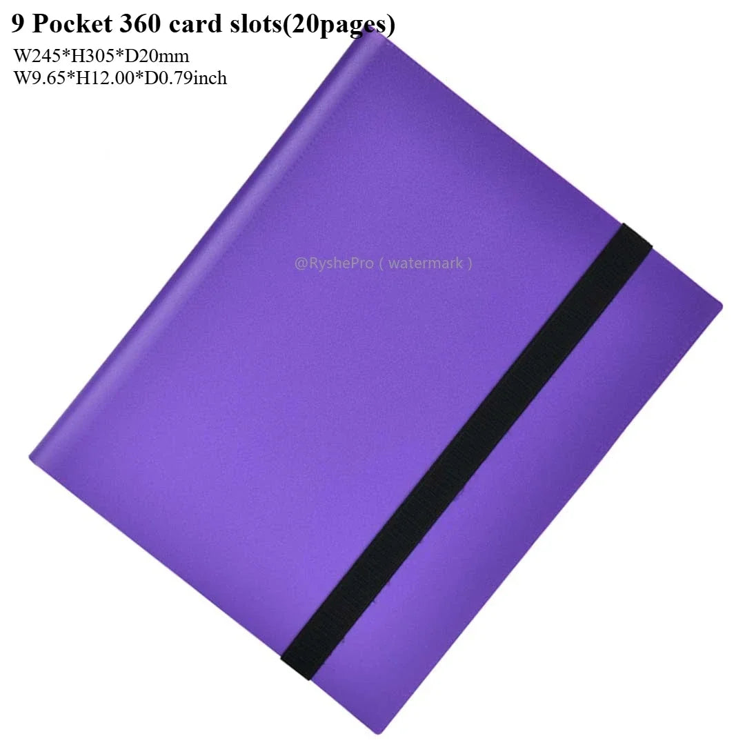 Card Binder with 9 Pocket Trading Card Album Display Binder 360 Side Loading Pocket Holder for TCG Yugioh MTG Game Card Book-42