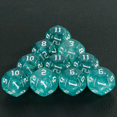 D12 Polyhedral Mixed Colours Dice 12 Sided Glitter Dice for DND Roleplay Game Math Teaching Playing Tabletop Games-11